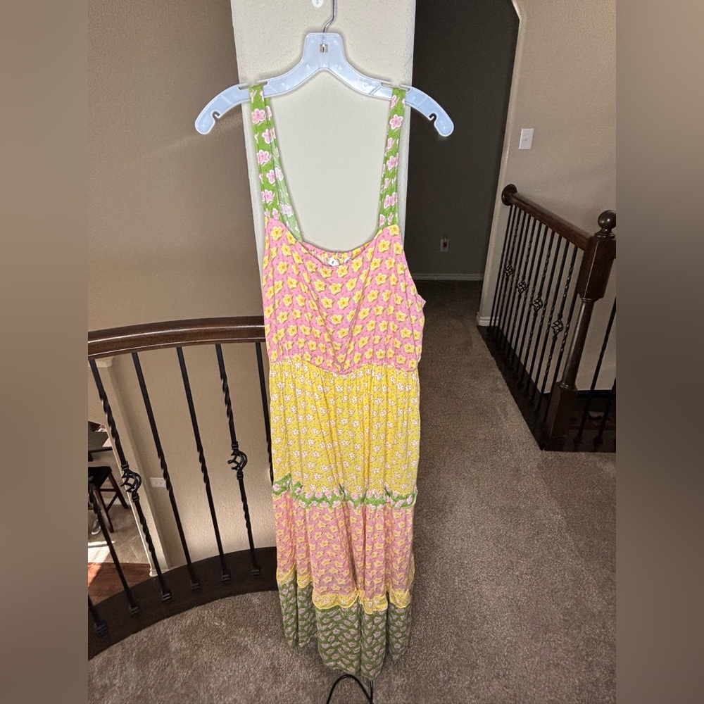 Relaxx by Exist Floral Maxi Pink, Yellow, Green Size 2XL Style #LMD8391XX NEW